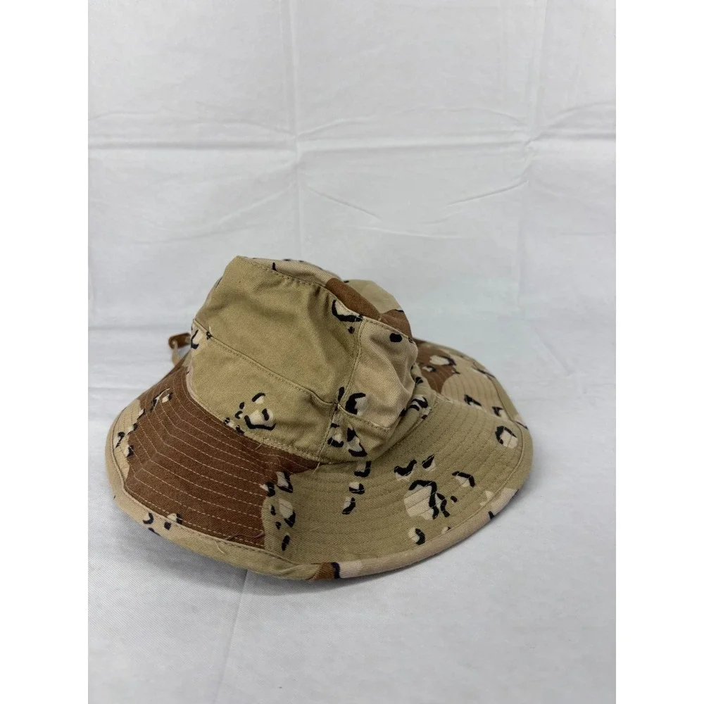 US Army Desert Boonie Hat Camouflage Sun Hot Weather 6 7/8 NWOT Chocolate Chip D